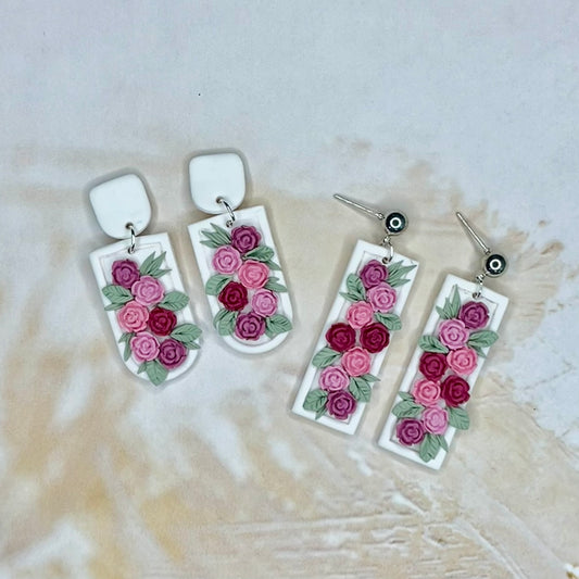 Blushing Pink Floral Dangles