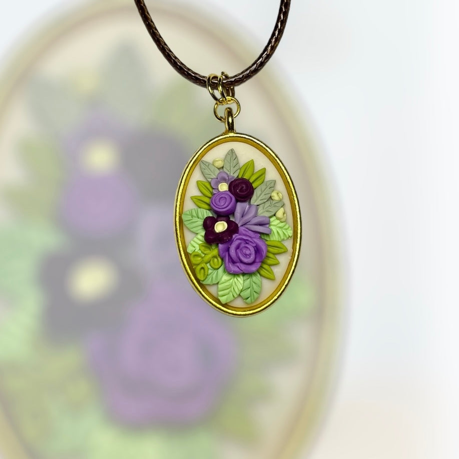 Purple Rose Pendant